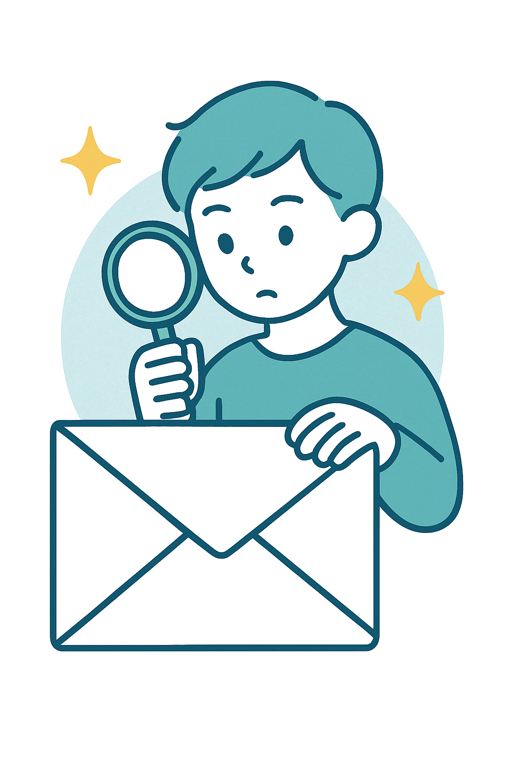 メールを探しているイラスト